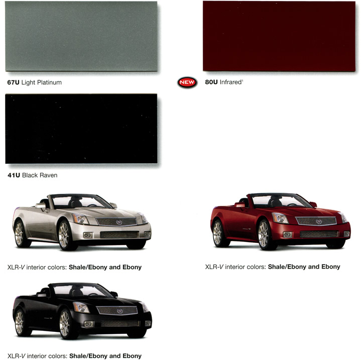 2006 Cadillac XLR-V Color Combinations